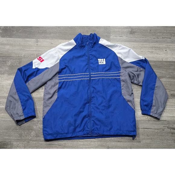 NFL Team Apparel NY Giants Light Windbreaker Jacket SI Reebok - Picture 8 of 8